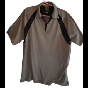 Greg Norman Shark Play Dry Golf Polo Shirt Zipper Drop Shoulder Size XL